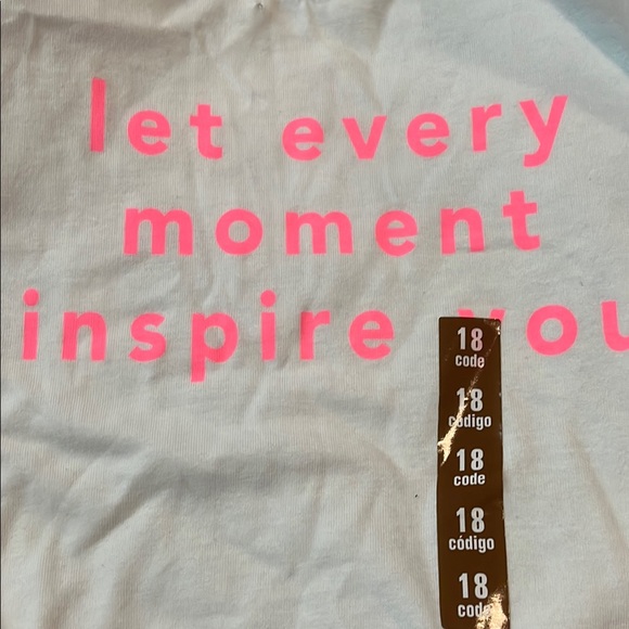 B40 NWT Zara 18 months White and Pink Inspirational T-Shirt - Picture 5 of 8